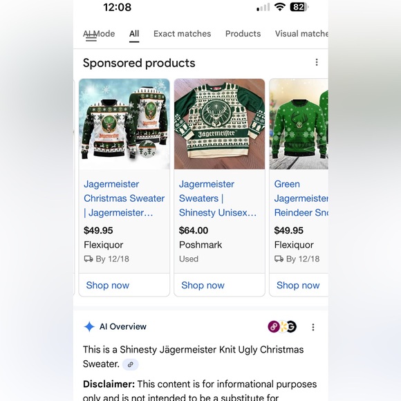 NWT Shinesty Jägermeister Holiday Sweater - Picture 10 of 10